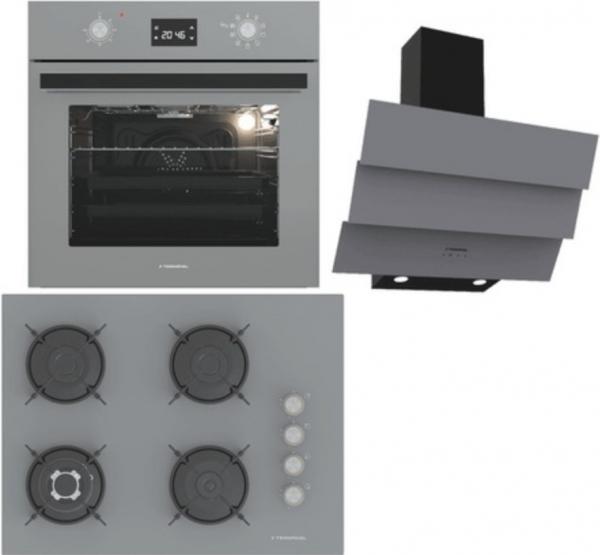 Termikel Antrasit Ankastre Set BH P7194C A + BO O6555C A + CH S6532C BA