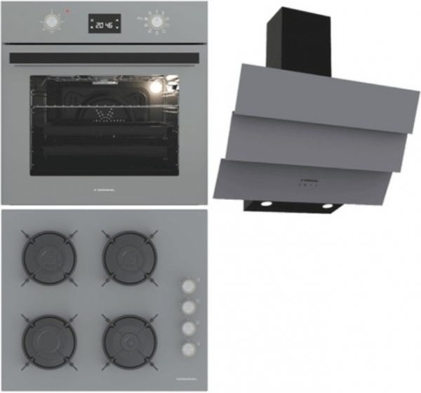 Termikel Antrasit Ankastre Set BH P6144C A + BO O6555C A + CH S6532C BA