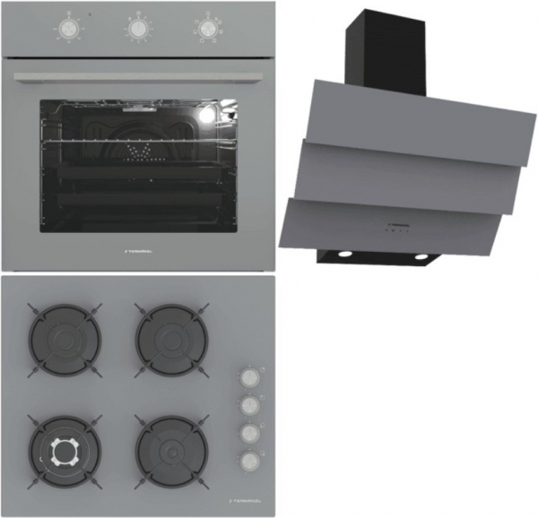 Termikel Antrasit Ankastre Set BH P6194C A + BO O6435C A + CH S6532C BA