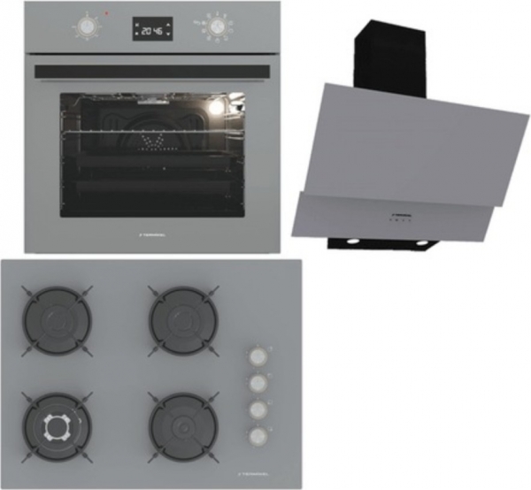 Termikel Antrasit Ankastre Set BH P7194C A + BO O6555C A + CH C6532C BA