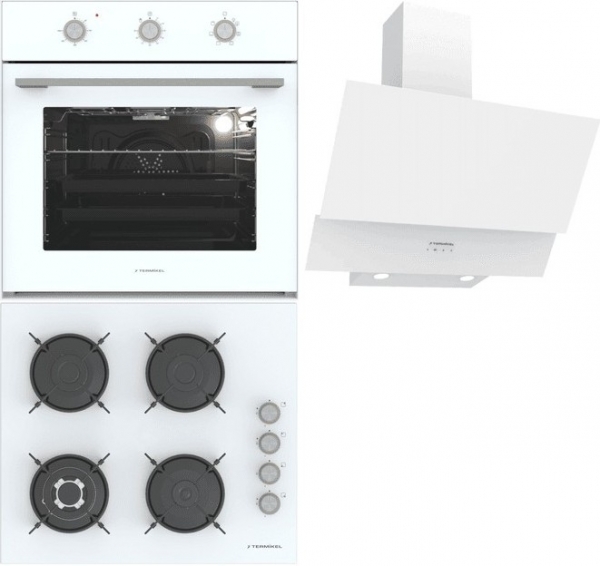 Termikel Beyaz Ankastre Set BH P6194C W + BO O6435C W + CH C6532C WW
