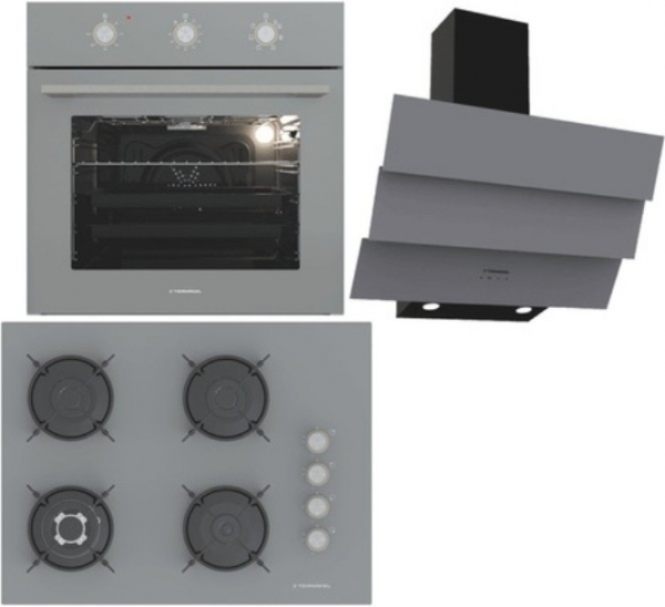 Termikel Antrasit Ankastre Set BH P7194C A + BO O6435C A + CH S6532C BA