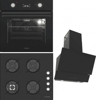 Termikel Siyah Ankastre Set BH P6194C B + BO O6555C DB + Argemon BB60
