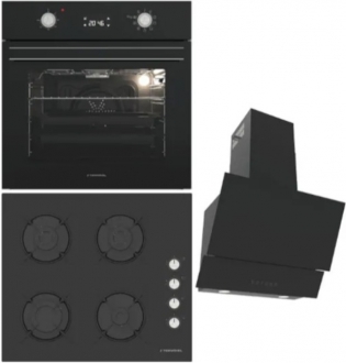 Termikel Siyah Ankastre Set BH P6144C B + BO O6555C DB + Argemon BB60