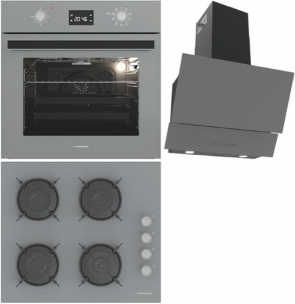 Termikel Antrasit Ankastre Set BH P6144C A + BO O6555C A + Argemon BA60