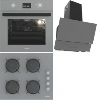 Termikel Antrasit Ankastre Set BH P6144C A + BO O6555C A + Argemon BA60
