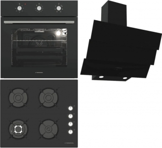 Termikel Siyah Ankastre Set BH P6194C B + BO O6435C B + CH S6532C BB