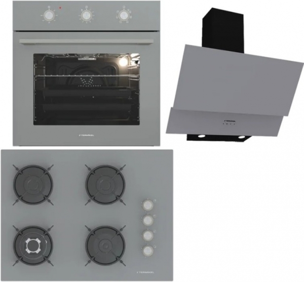 Termikel Antrasit Ankastre Set BH P7194C A + BO O6435C A + CH C6532C BA