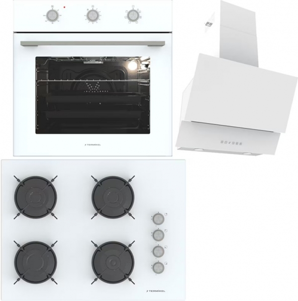 Termikel Beyaz Ankastre Set BH P7144C W + BO O6435C W + Argemon WW60