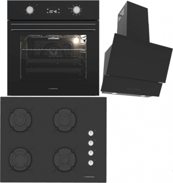 Termikel Siyah Ankastre Set BH P7144C B + BO O6555C DB + Argemon BB60