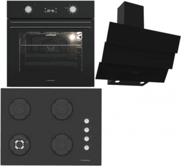 Termikel Siyah Ankastre Set BH P7194C B + BO O6555C DB + CH S6532C BB