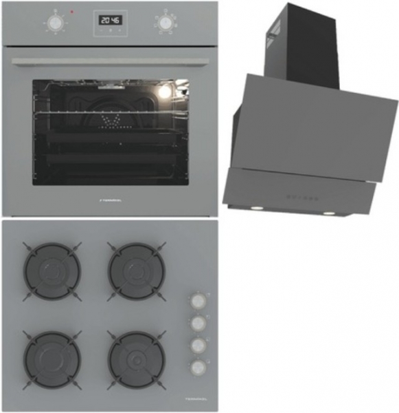 Termikel Antrasit Ankastre Set BH P6144C A + BO O64D5C A + Argemon BA60