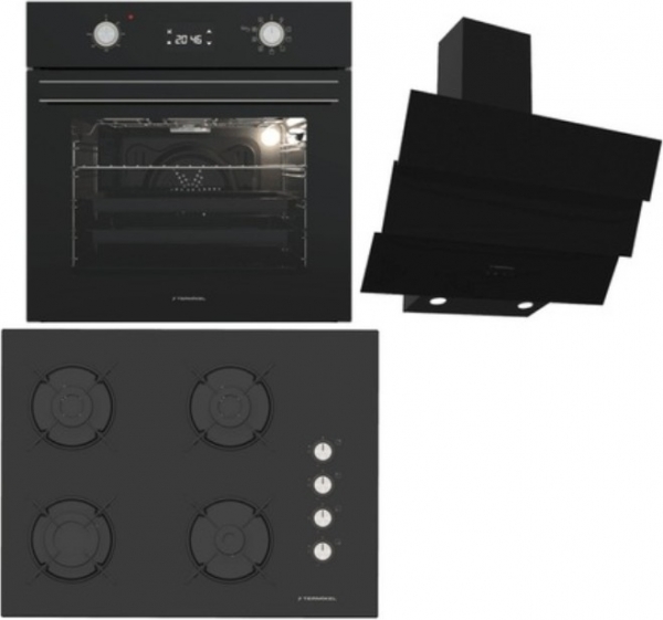 Termikel Siyah Ankastre Set BH P7144C B + BO O6555C DB + CH S6532C BB