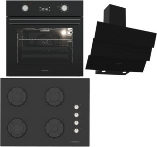 Termikel Siyah Ankastre Set BH P7144C B + BO O6555C DB + CH S6532C BB