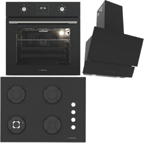 Termikel Siyah Ankastre Set BH P7194C B + BO O64D5C B + Argemon BB60