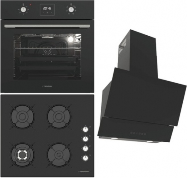 Termikel Siyah Ankastre Set BH P6194C B + BO O64D5C B + Argemon BB60