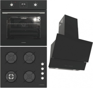 Termikel Siyah Ankastre Set BH P6194C B + BO O64D5C B + Argemon BB60