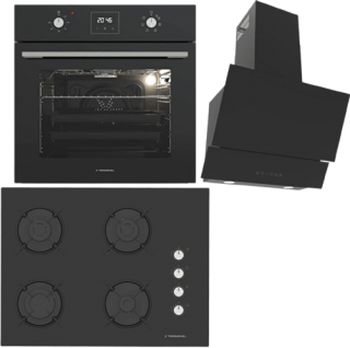 Termikel Siyah Ankastre Set BH P7144C B + BO O64D5C B + Argemon BB60