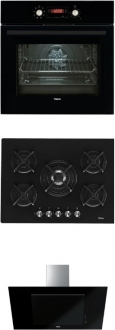 Teka Chef 10 Lux Siyah Ankastre Set HF LUX 70 5G AI AL + HAK 629 BK + DVT 98660 TBS BK
