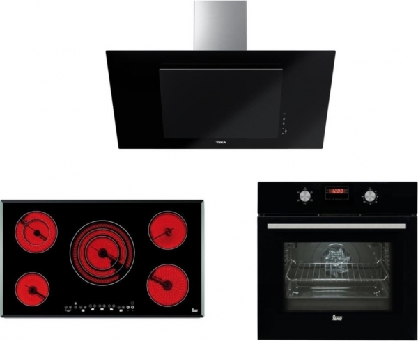 Teka Siyah Elektrikli Ankastre Set TR 951 + HAK 627 N + DVT 98660 TBS BK