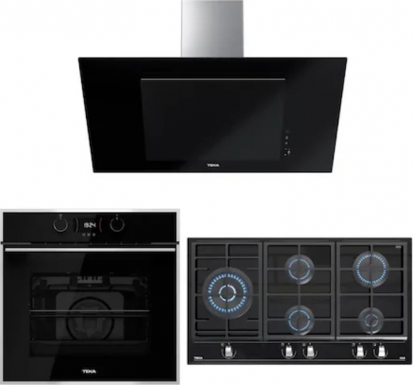 Teka Siyah Ankastre Set GZC 95320 XBC + HLB 840 SS + DVT 98660 TBS BK