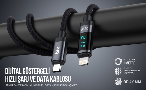 Bix BX06CL 27W Şarj Kablosu
