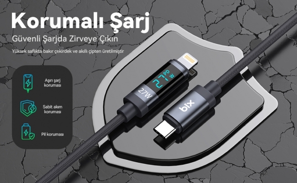 Bix BX06CL 27W Şarj Kablosu