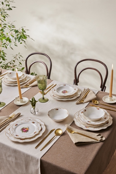 Karaca Forever Bone Antique 24 Parça Yemek Takımı