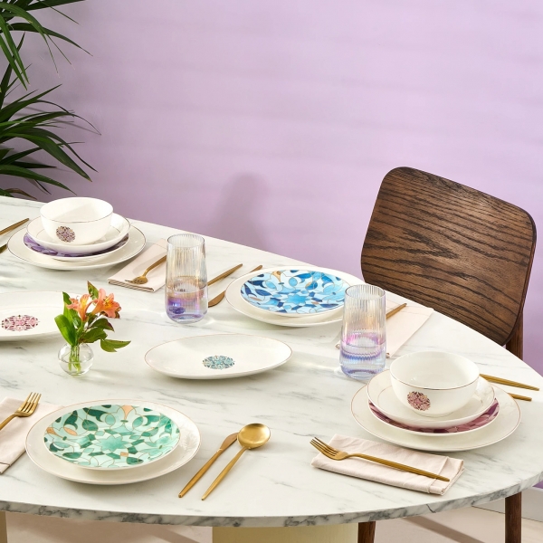 Karaca Elegance Bone Aria 54 Parça Yemek Takımı