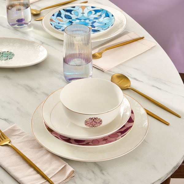 Karaca Elegance Bone Aria 54 Parça Yemek Takımı