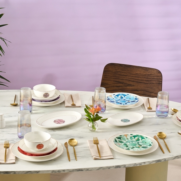 Karaca Elegance Bone Aria 54 Parça Yemek Takımı