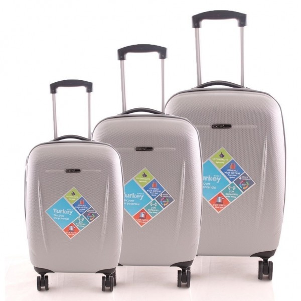 ÇÇS 5132 Abs 3'lü Valiz Seti