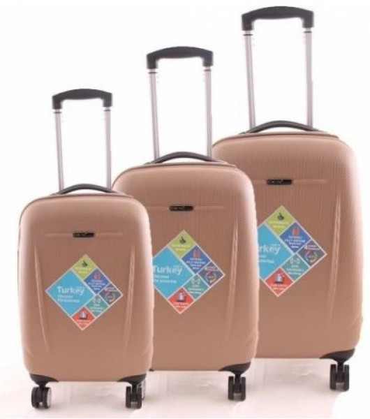 ÇÇS 5132 Abs 3'lü Valiz Seti