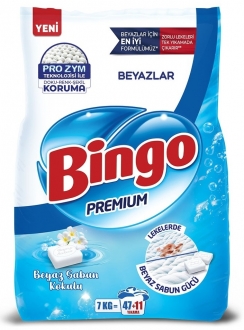 Bingo Premium Beyaz Sabun Kokulu Toz Çamaşır Deterjanı 7 kg