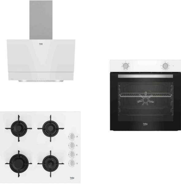 Beko Beyaz Ankastre Set BOCD T 6011 EB + BFM 310 B + BDE 6050 HB
