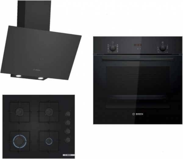 Bosch Siyah Ankastre Set POP6C6P30O + HBF512BB1T + DWK64PJ60T
