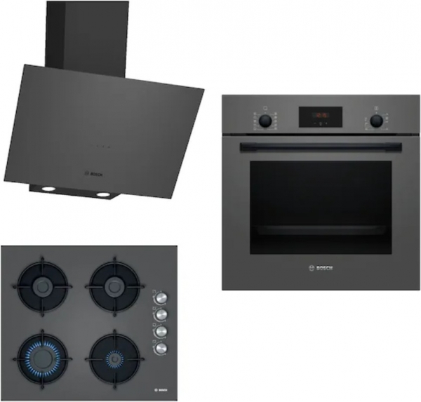 Bosch Gri Set 261 Ankastre Set POP6C9O10O + HBF512BH1T + DWK64PJ70T