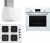 Bosch Beyaz Set 298 Ankastre Set POP6C2P30O + HBF512BW1T + DWK63PJ20T