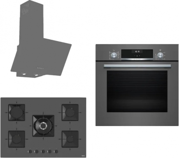 Bosch & Ferre Gri Ankastre Set SS038 + HBF534EH3T + D088