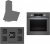 Bosch & Ferre Gri Ankastre Set SS038 + HBF534EH3T + D088