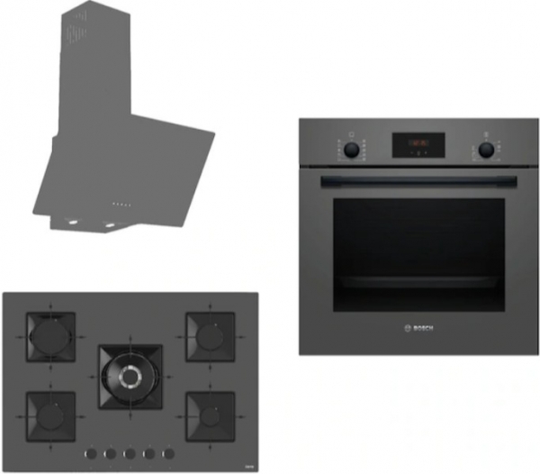 Bosch & Ferre Gri Ankastre Set SS038 + HBF512BH1T + D088