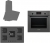 Bosch & Ferre Gri Ankastre Set SS038 + HBF512BH1T + D088