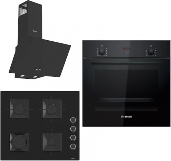 Bosch & Ferre Sanremo Siyah Ankastre Set SS205 + HBF512BB1T + D086