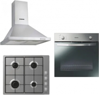 Candy & Hoover İnox Ankastre Set CHW6LX + FCS 100 + HCH6MXTK