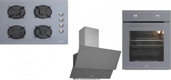 Çetintaş & Luno Gri Ankastre Set L638S01 + L501S04 + 3481