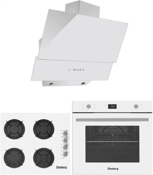 Elenberg Elite White Ankastre Set ELB 640W + ELB-627W + ELB-3000