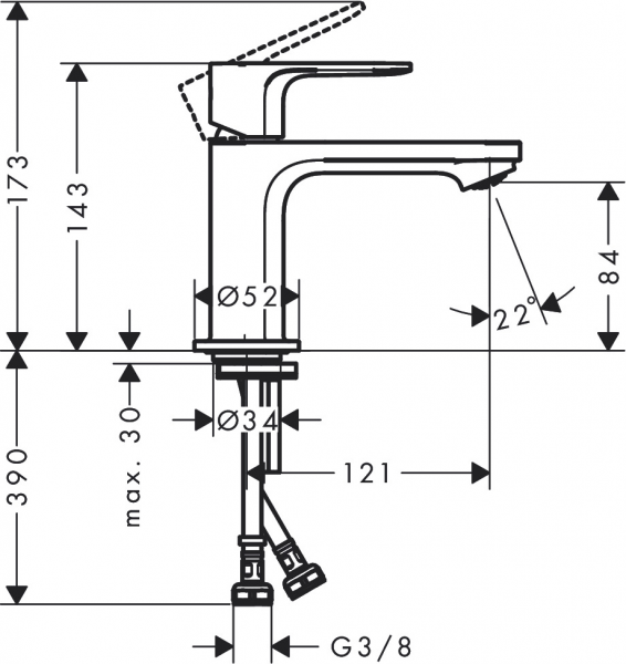Hansgrohe Rebris S 72514000 Lavabo Bataryası
