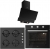 Esty Siyah Ankastre Set ACO5601B02 + AEF6604B01 + 3480