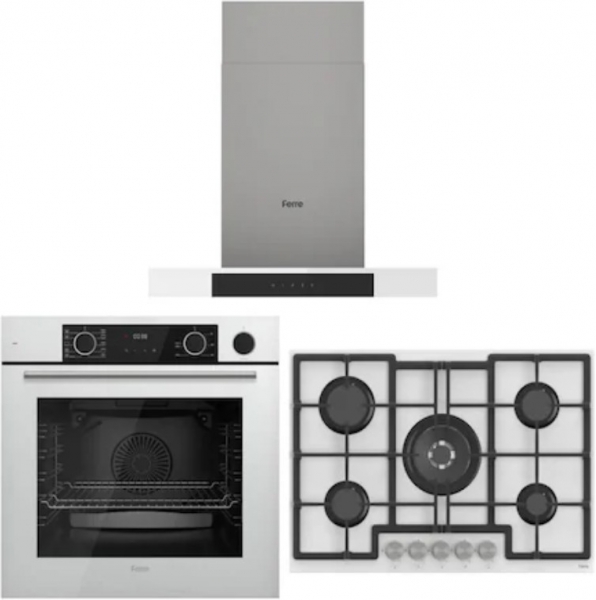 Ferre Fryart Beyaz Ankastre Set ED036 + XE64CB + D101