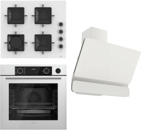 Ferre Fryart Steam Beyaz Ankastre Set SS206 + XE64CB + D081
